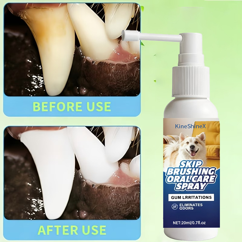 Teeth Whitening Mouthwash - Pet Oral Freshening Spray, Pet 2-in-1
